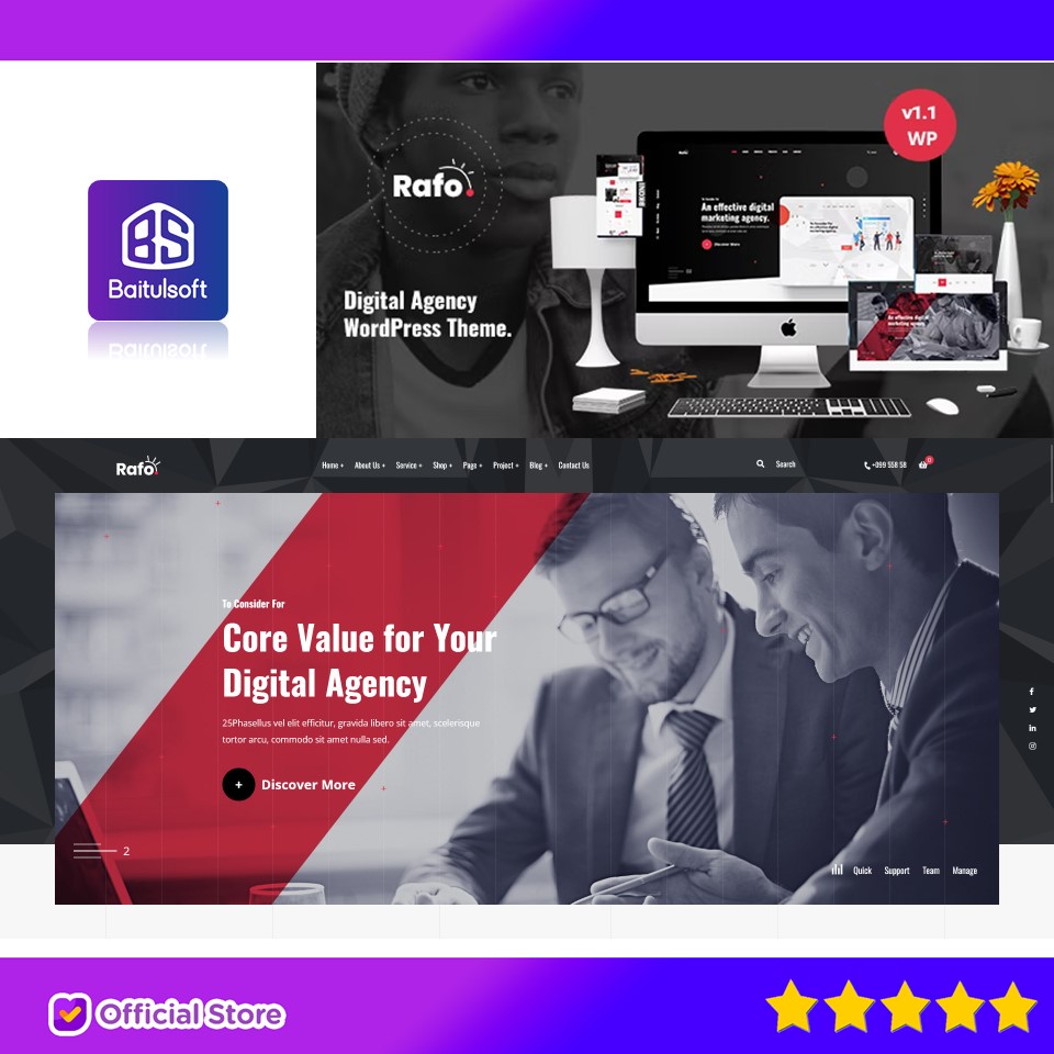RAFO - DIGITAL AGENCY WORDPRESS THEME