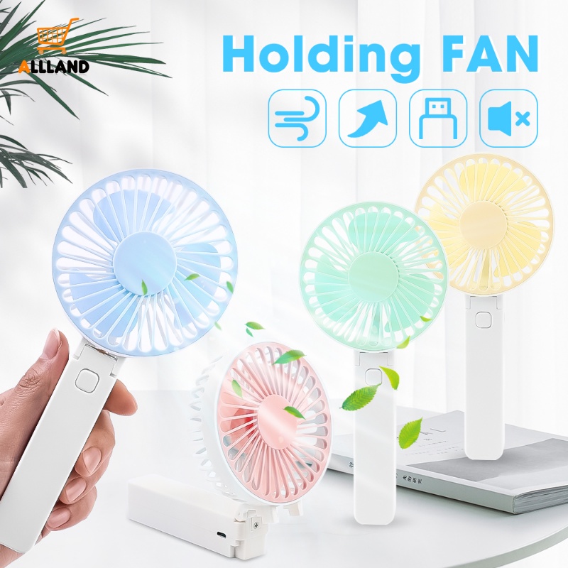 Kipas Angin Lipat Air Cooler Mini Desktop Portable/Kipas Genggam USB Rechargeable/Kipas Olahraga Travel Outdoor Tahan Lama