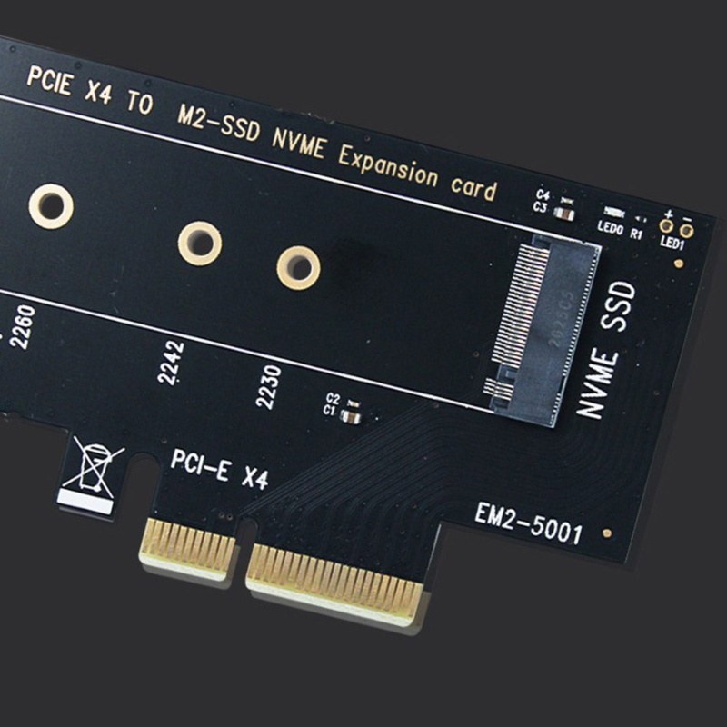 Btsg M.2 NVME to PCIe 3.0 x4 Adapter M.2 NVME SSD to PCI-e 3.0x4 Host Controller Kartu Ekspanding, Mendukung 2280,60,42,3