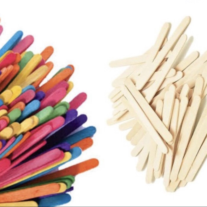 Stik Es Krim Ice Cream Popsicle Ice Stick Kreasi Polos dan Warna