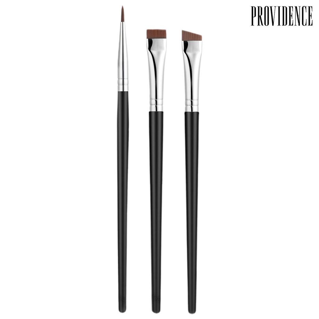 Providence 3Pcs/Set Eyeshadow Brush Gagang Kayu Siku Halus Multifungsi Portable Eyeliner Brush Alat Makeup Mata Penggunaan Sehari-Hari