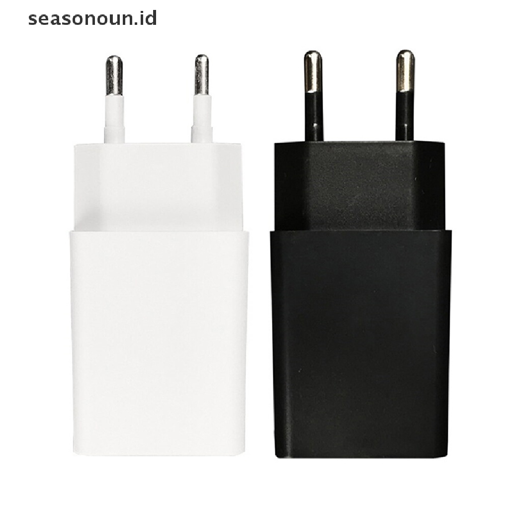 Seasonoun 5V 1A Handphone Quick Charger Plug EU Plug Adaptor Daya Alat Tato Konversi Plug Data EU Fast USB Charge Adapter.