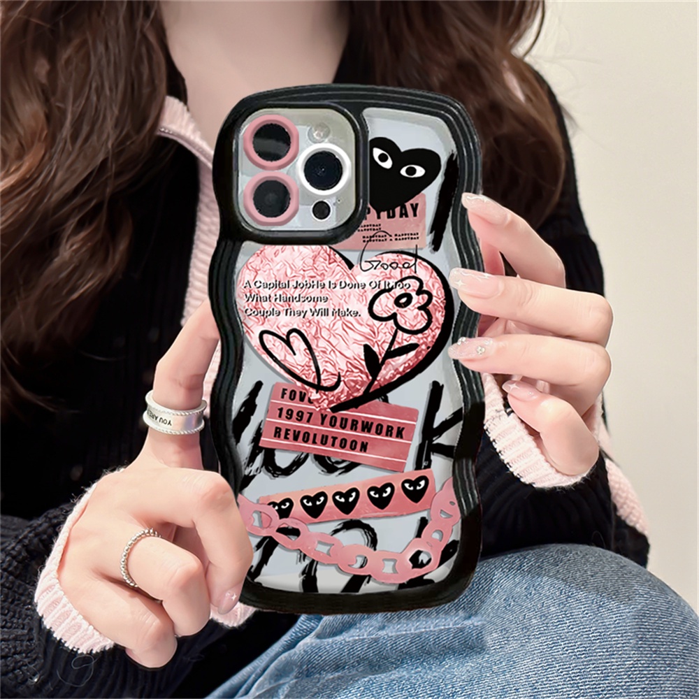 Vivo V25E Y16 Y22 Y35 Y21T Y21S Y33S Y12 Y15 Y17 Y11 Y12S Y12A Y15S Y15A Y20S Y91C Y19 Y30 Y50 Doodle Pink Love Dan smiley notes Wave Edge TPU Phone Case Cover DGX