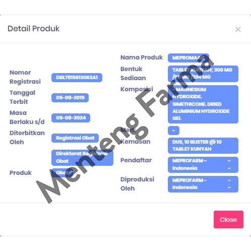 Mepromaag 10 Tablet - Obat Maag dan Nyeri Lambung