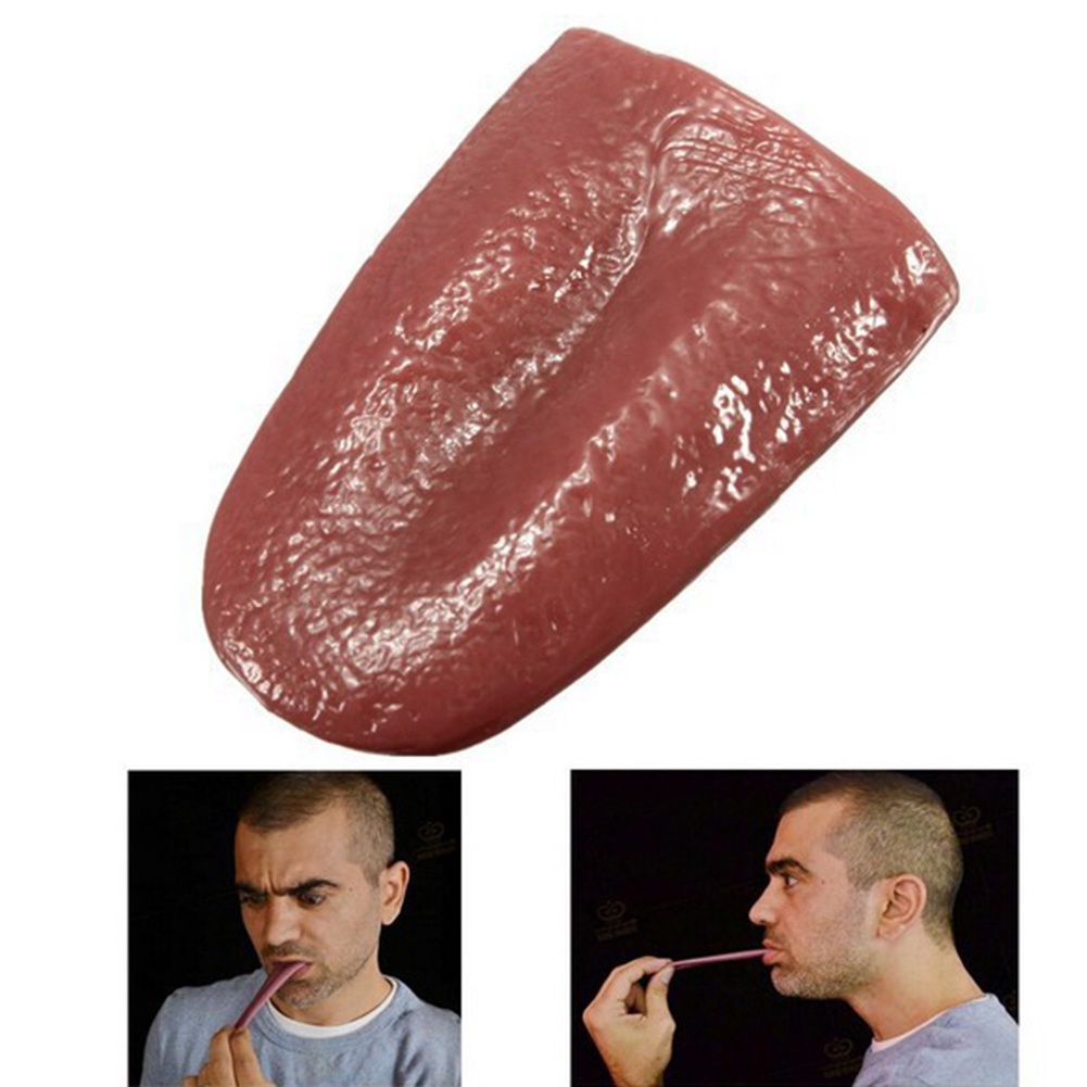 Mainan Prank Lucu Aksesoris Cosplay Realistis Simulasi Lidah Lelucon Prank April Mop Day Gift Halloween Horrific Prop