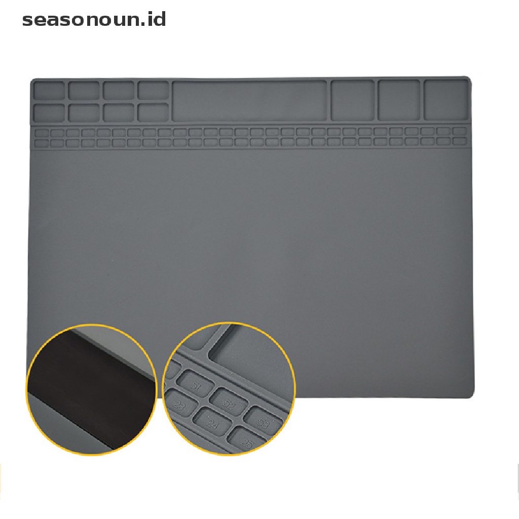 Seasonoun Electronic Repair Mat Heat Insulation Repair Pad Solder Alas Stasiun Kerja Plat Pemeliharaan.