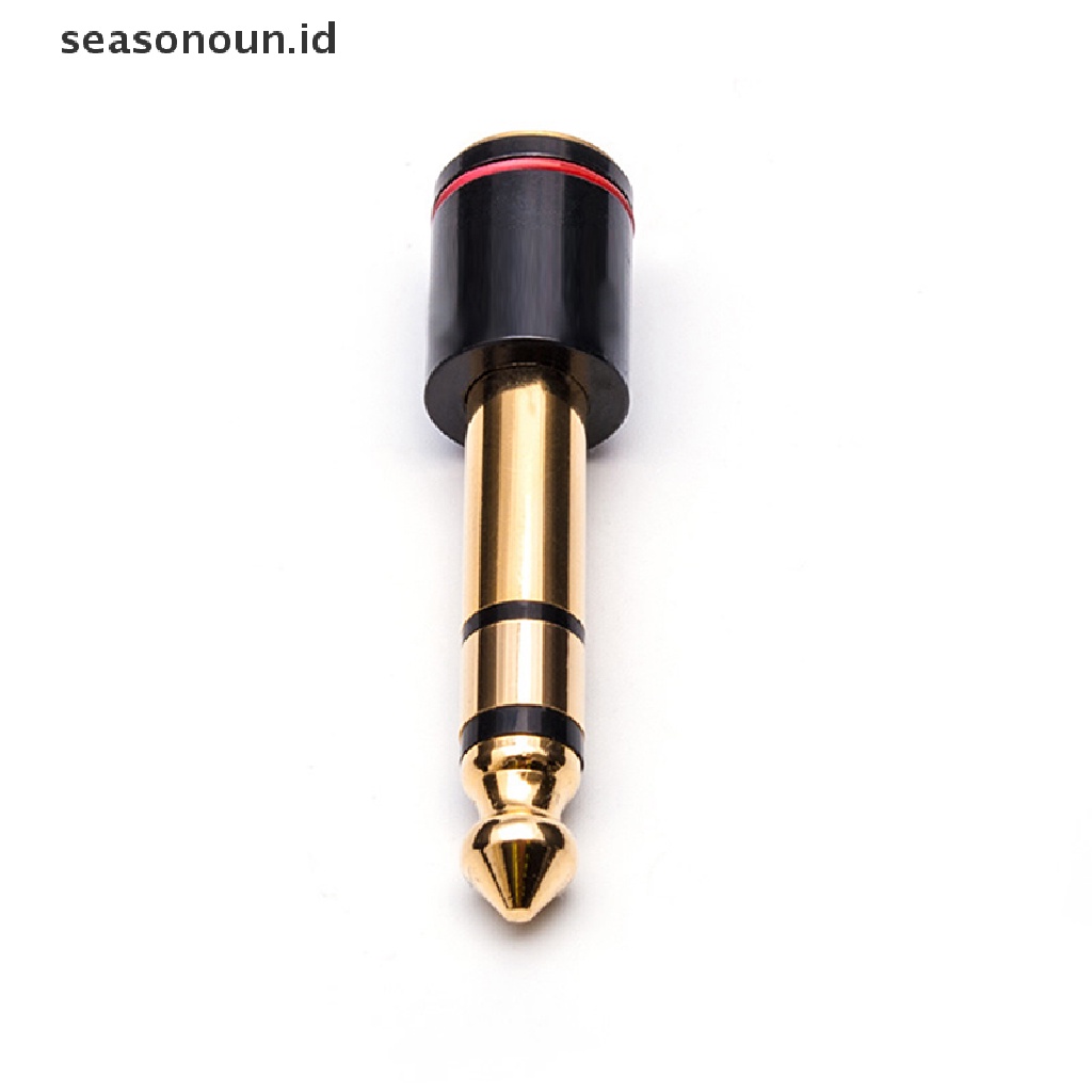 Seasonoun 6.35mm 1per4 Male to 3.5mm 1per8 Female Connector Stereo Headphone Adapter Audio Jack Adapter Untuk Headphone Kabel Aux.