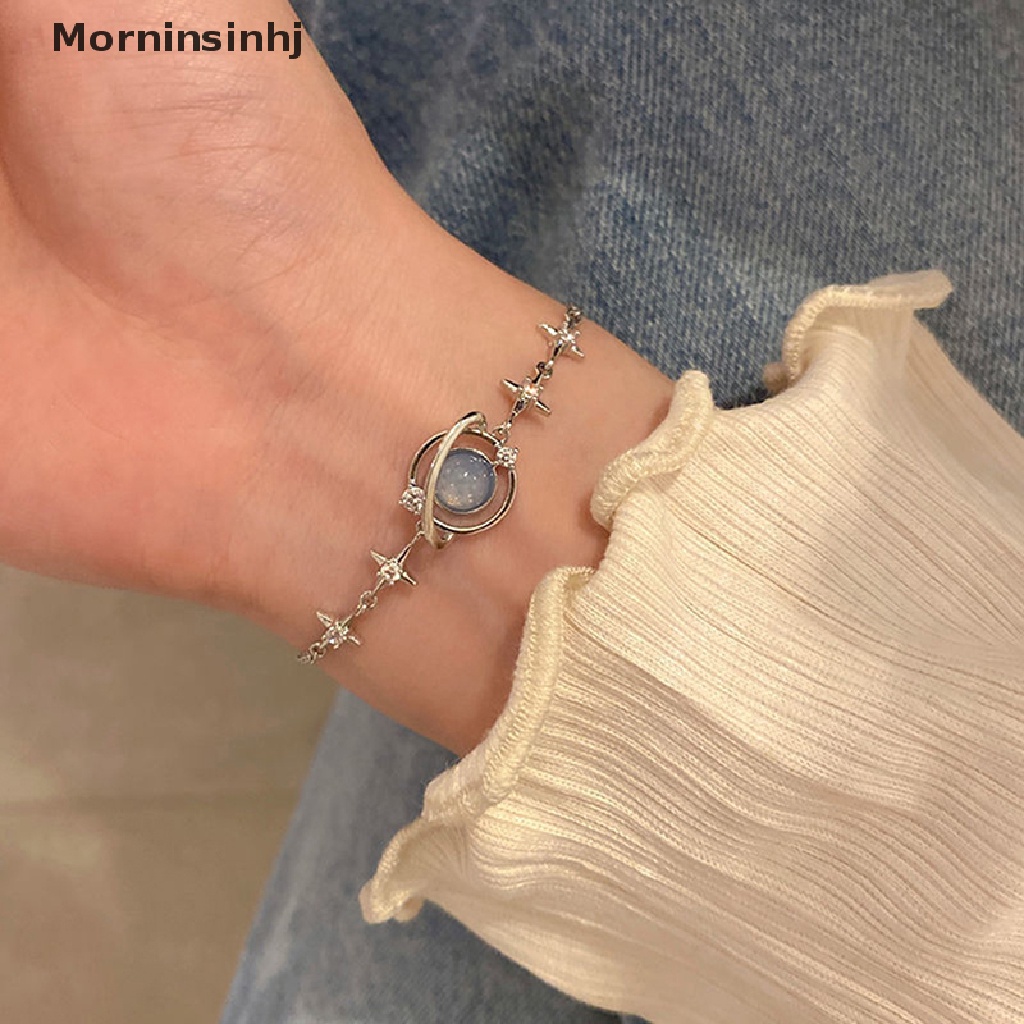 Mornin Korea Elegan Opal Space Gelang Untuk Wanita Girs Zirkon Halus Starlight Bangles Pesta Perhiasan Hadiah id