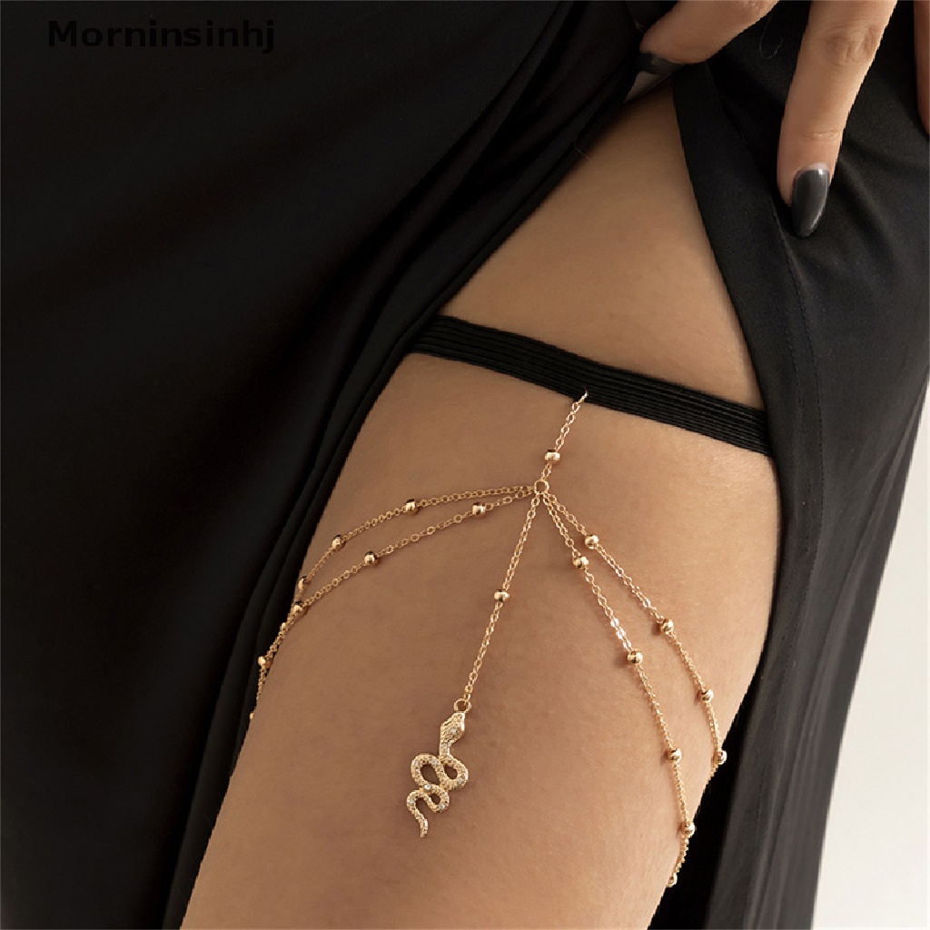 Mornin Wanita Seksi Rantai Paha Elastis Force Snake Pendant Bohemia Fashion Multilayer Rantai Tubuh Perhiasan id