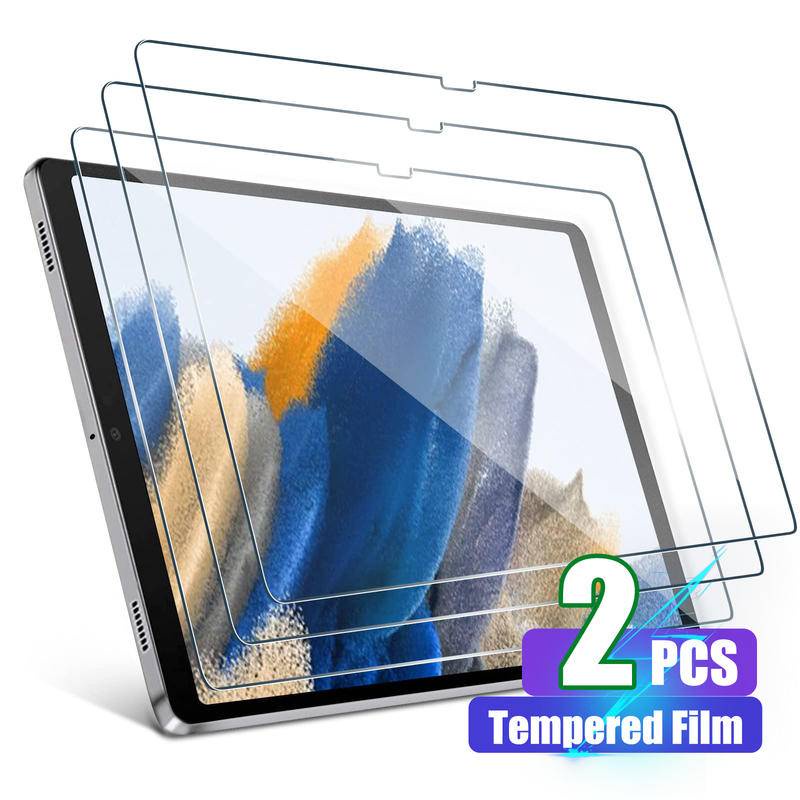 2pcs Untuk Samsung Galaxy Tab S8 S7 Plus Ultra S6 A7 Lite A8 S5e T505 T225 X205 T865 P615 Pelindung Layar Tempered Glass Film Untuk Samsung Tab A 8.0 8.4 10.1 10.5 P355 T355 T595 T515