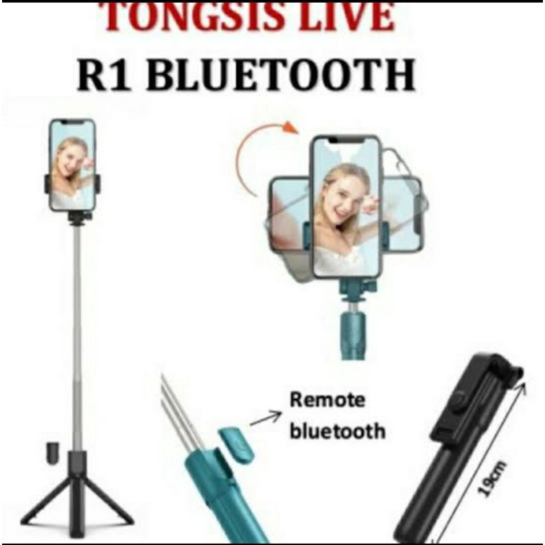 tongsis tripod selfie wireless R1 tripod tongsis remot bluetooth wireless selfie tripod