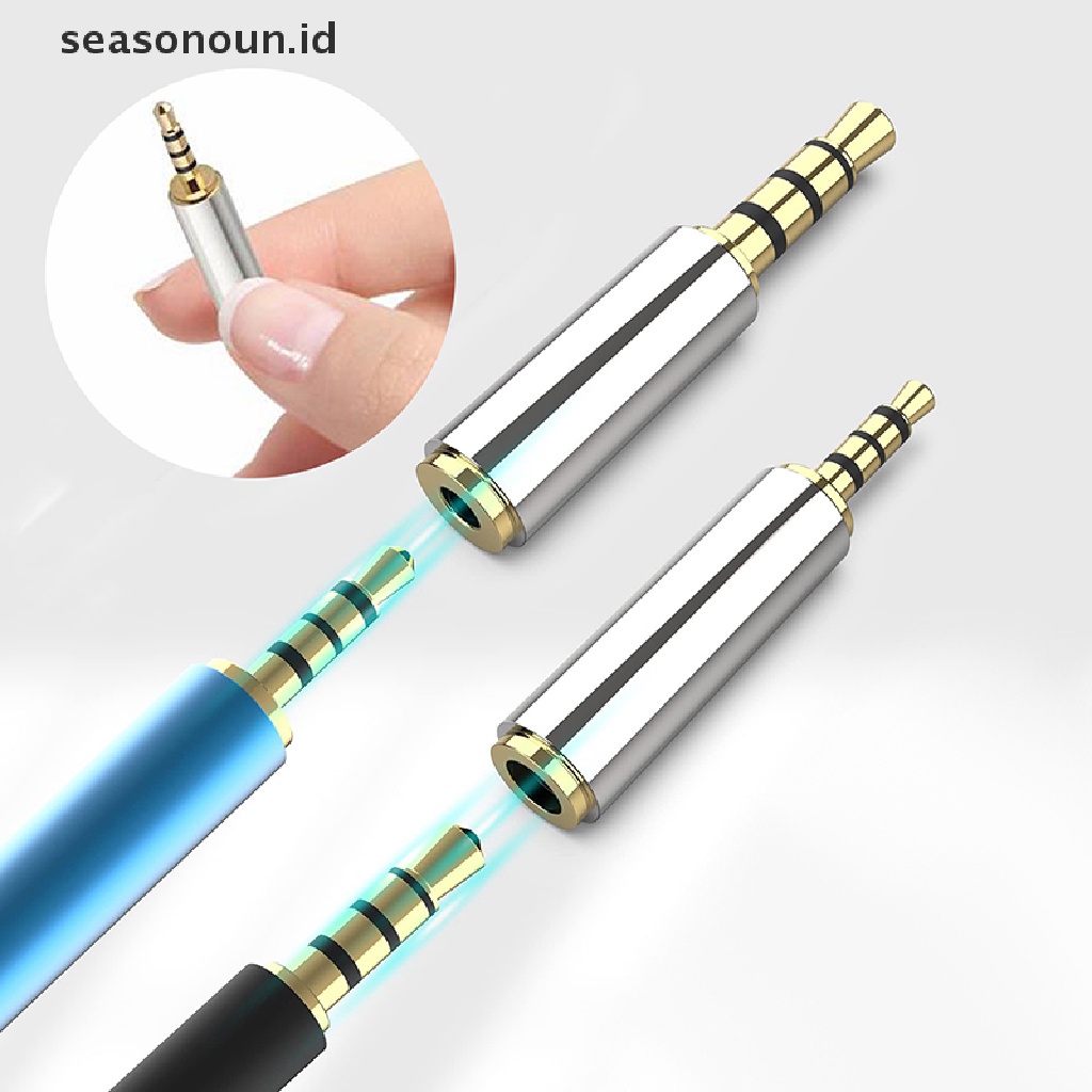 Seasonoun 2pcs/Pack 3.5mm Male to 2.5mm Female 2.5mm Male to 3.5mm Female Stereo Audio Adapter Headphone Jack.
