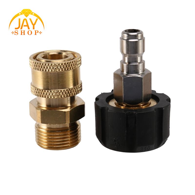 Set Adaptor Mesin Cuci Pressure Washer M22 To1/4 Inch Quick Connect Kit, Kit Quick Connect M22 14Mm To1/4 Inch