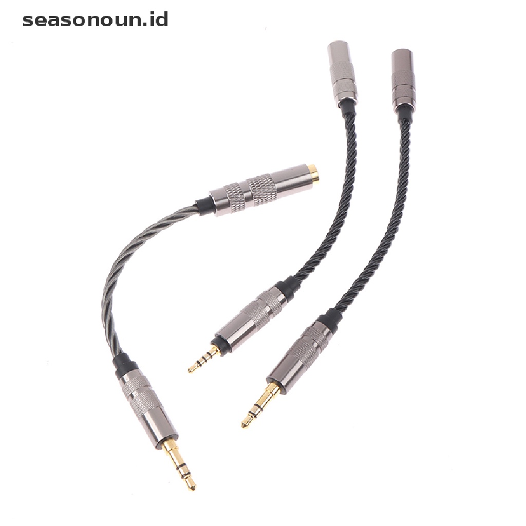 Seasonoun Kabel Audio 2.5 Male To 4.4 Female Balanced Cord 2.5mm/4.4mm Ke Adaptor 3.5mm.