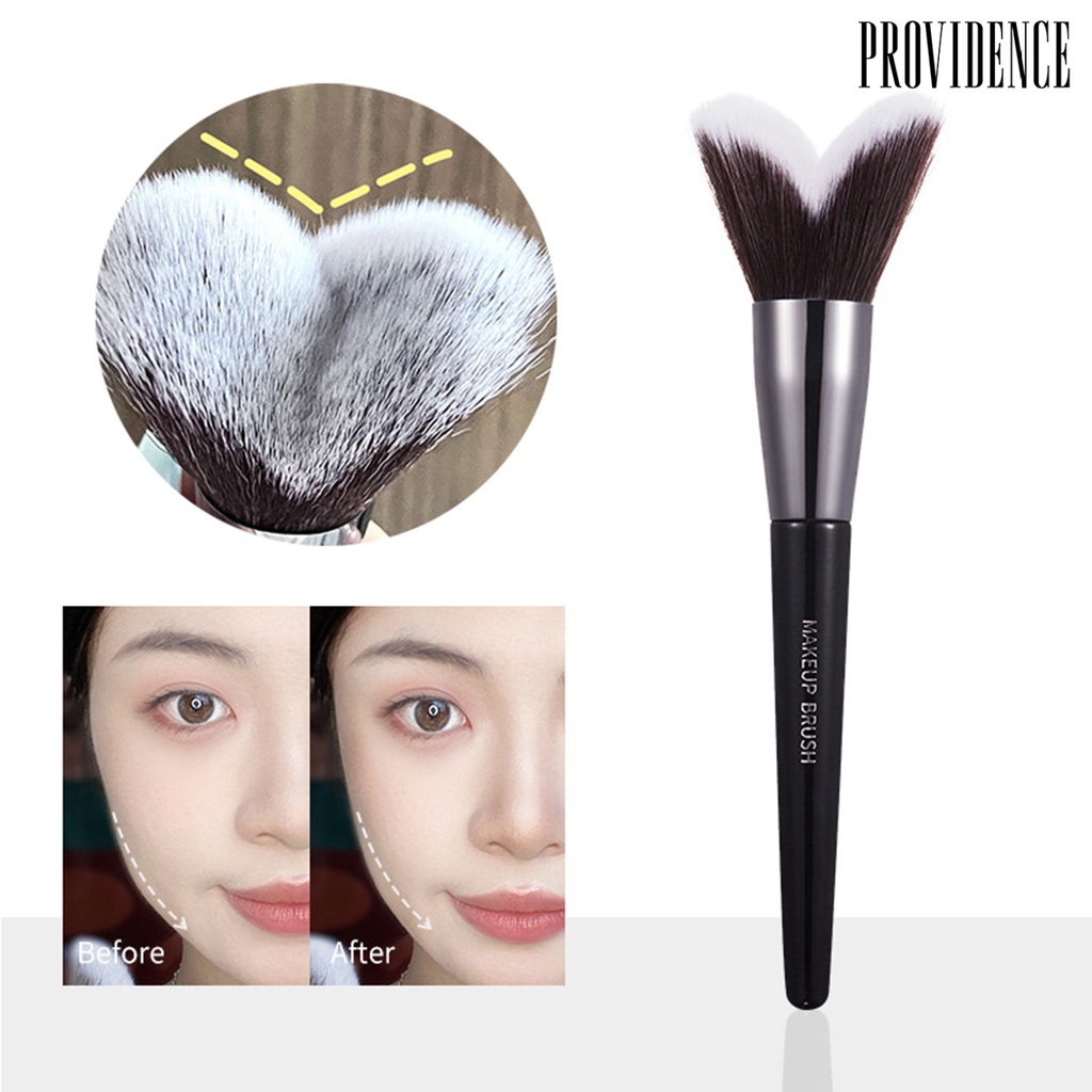 Providence Makeup Brush Bulu Lembut Anti Geser Tidak Makan Bedak Dilengkapi Jawline Besar Bentuk Hati Jawline Contouring Brush Pasokan Salon Kecantikan