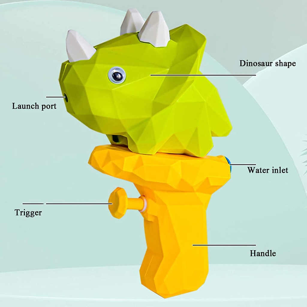 Pistol Air Dinosaurus 3D Untuk Anak-Anak Musim Panas Lucu Kartun Tyrannosaurus Tekan Pistol Air Pistol Kecil Pistol Mainan Taman Pantai Luar Ruangan