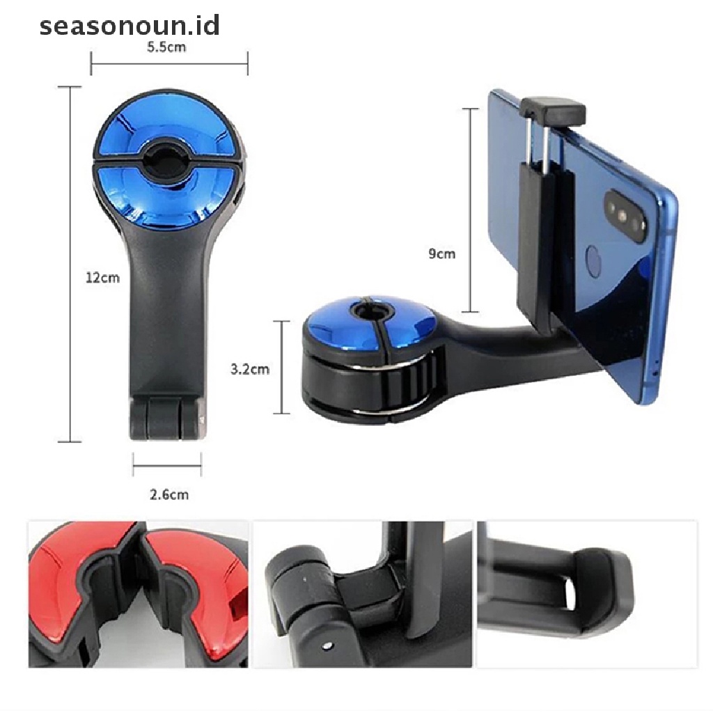 Seasonoun 2in1 car headrest hook phone bracket Dudukan Pengait Belakang Kait Penyimpanan car clip.