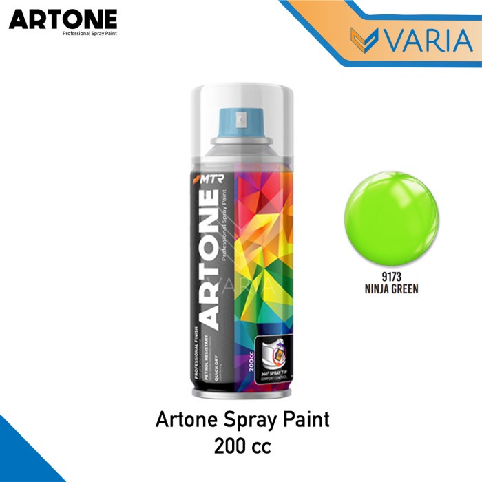 Artone Spray Paint 200 cc Ninja Green 9173 Hijau Standard Cat Semprot