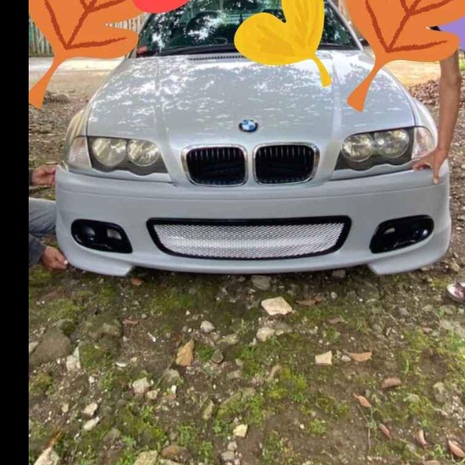 GRT Duraflex Material- bodykit bemper depan BMW e46 Mtech II