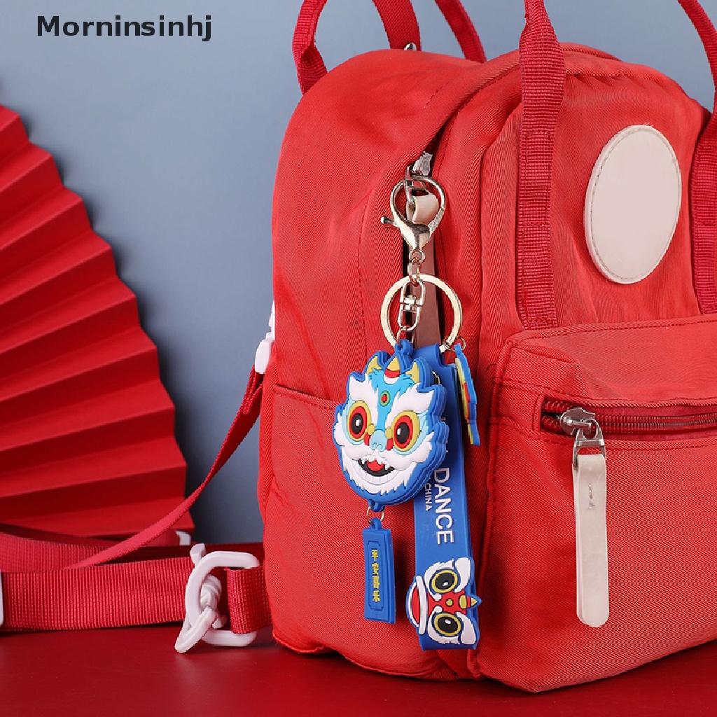 Mornin Lion Dance Head Keychain Keberuntungan Keberuntungan Angin Cina Gantungan Kunci Mobil Tas Liontin Kreatif Hadiah Kecil id