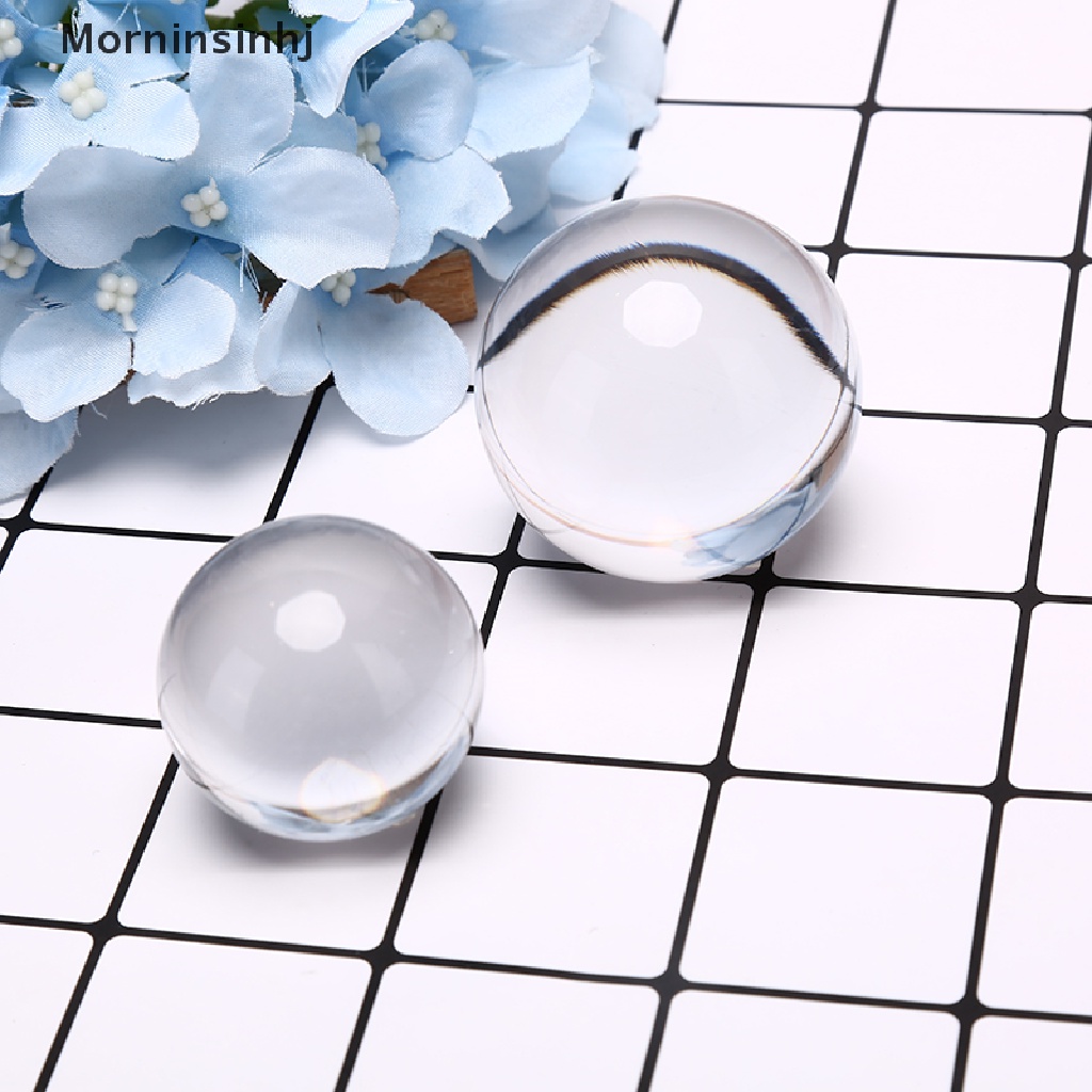 Mornin 40 /50mm Bola Kristal Kaca Bening Healing Sphere Props Fotografi Dekorasi Hadiah id