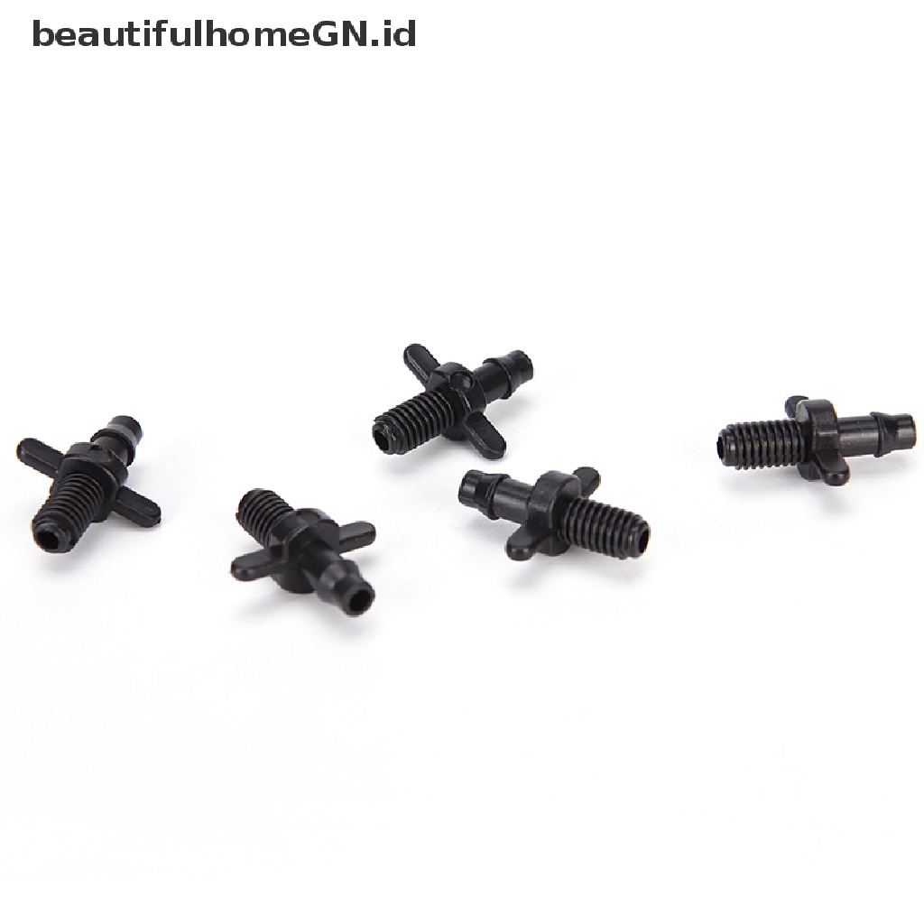 {Cantik} 50pcs4/7mm Splitter Adapter Konektor Barb Dan Selang Irigasi Taman Fitgs 6mm~
