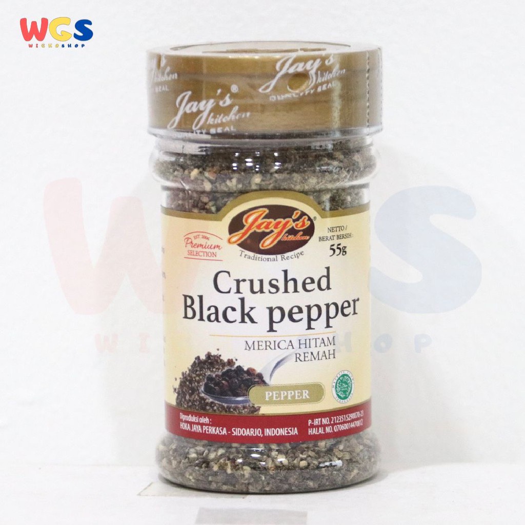 Jay's Kitchen Jays Crushed BlackPepper 55g - Merica Hitam Remah