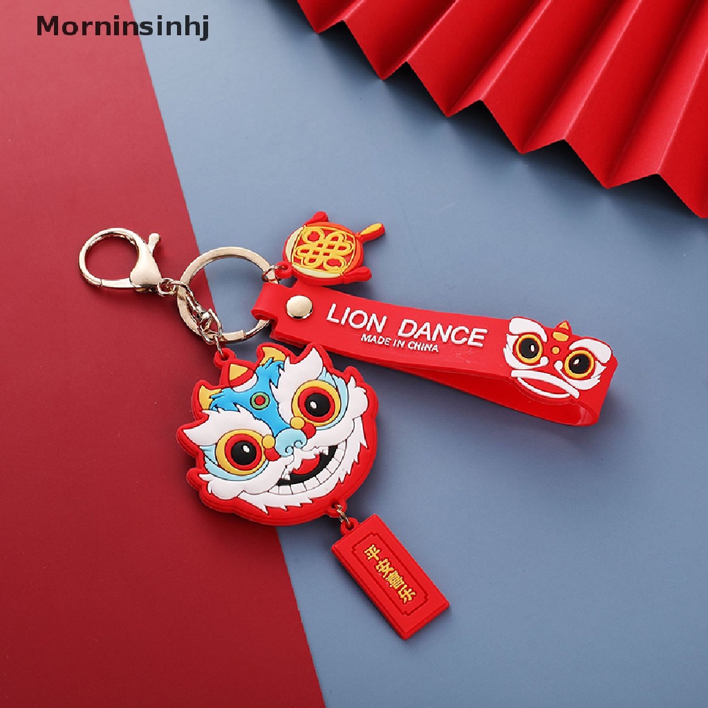 Mornin Lion Dance Head Keychain Keberuntungan Keberuntungan Angin Cina Gantungan Kunci Mobil Tas Liontin Kreatif Hadiah Kecil id