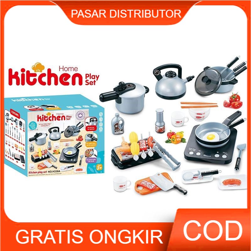 Mainan Anak Kids Home Kitchen PlaySet Mainan Peralatan Masak Mainan Anak Masak Mainan Kompor Dan Alat Masak Mainan Peran Mainan Kompor Anak Mainan Peralatan Masak