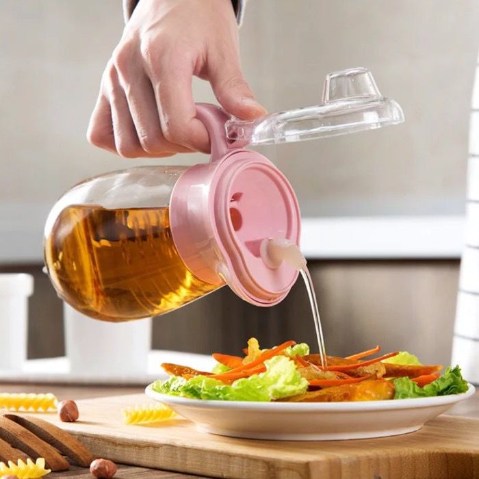 IG - BOTOL MINYAK DAN TEMPAT BUMBU ISI 5 PCS | TEMPAT BUMBU DAPUR KACA | KITCHEN JAR SET