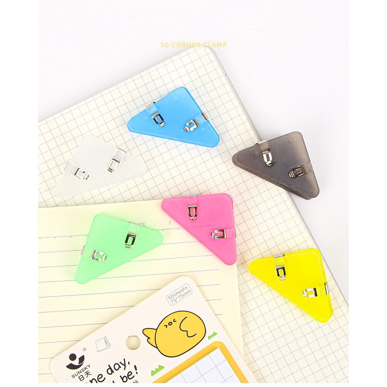 6pcs Klip Penjepit Sudut Kertas Paper Clip Segitita OSM-ST0250