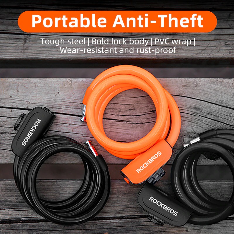 RKS515 Kunci Gembok Sepeda-Bike Bicycle Lock Ring 110CM Portable Cable Lock