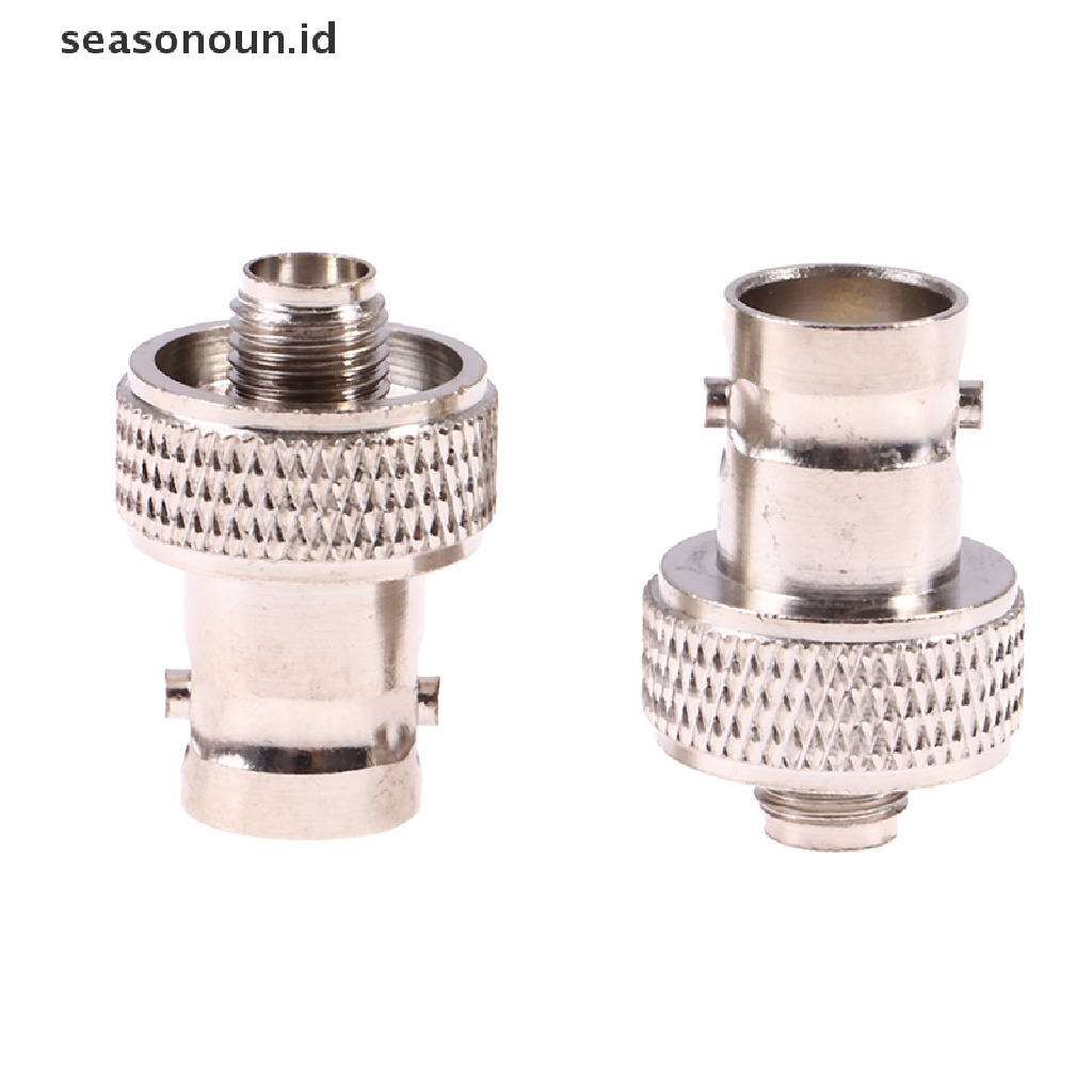 Seasonoun 2PCS Konektor Coaxial Adapter Perubah Adaptor SMA Female Ke BNC Female RF.