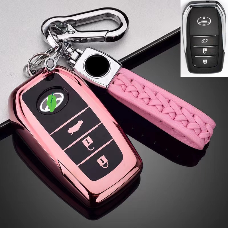 Untuk Toyota Hilux Revo/New Innova Veloz rush Yaris Raize Perodua TPU Keyless Remote Key Case Cover