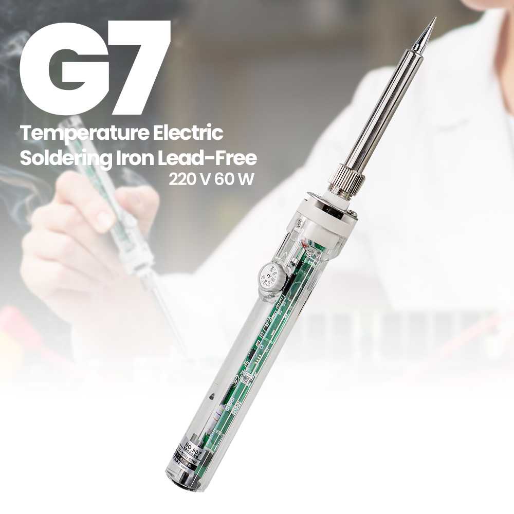 (BISA COD) FTIHSHP G7 Temperature Electric Soldering Iron Lead-Free 220 V 60 W - No.907