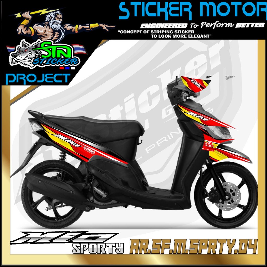 Mio Sticker Striping MIO SPORTY SMILE - Stiker Motor Yamaha Mio Sporty Smile List Variasi Hologram A