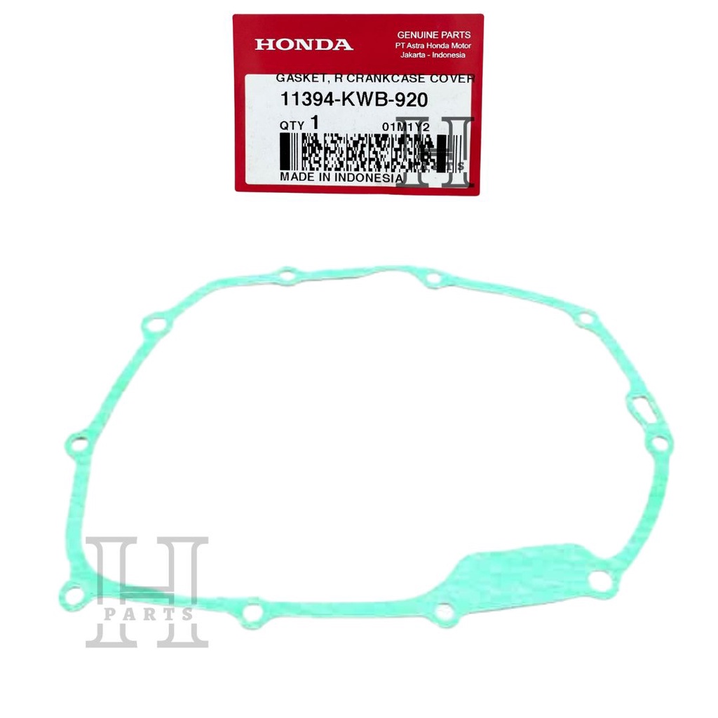 PAKING BAK KOPLING GASKET R CRANKCASE COVER BLADE REVO 110 FIT FI 11394-KWB-920 ASLI ORIGINAL AHM HGP