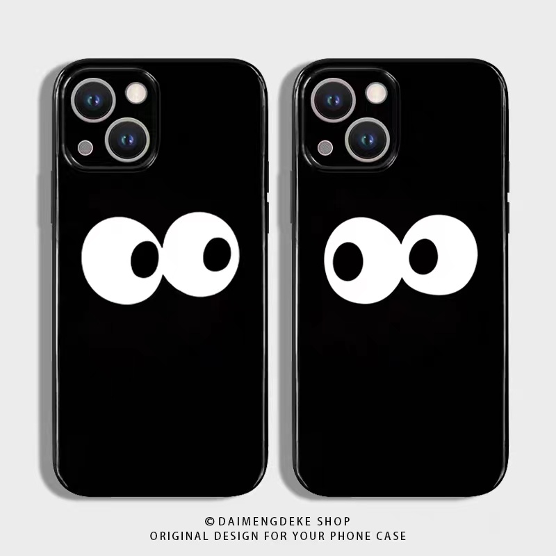 IPHONE Ins Pola Pasangan Cocok Untuk Iphone14 14pro 14plus 13 13pro 13prm iPhone12 7Plus 8Plus Xr XS 13 Pro Max Empat Sudut Casing Ponsel Tahan Guncangan