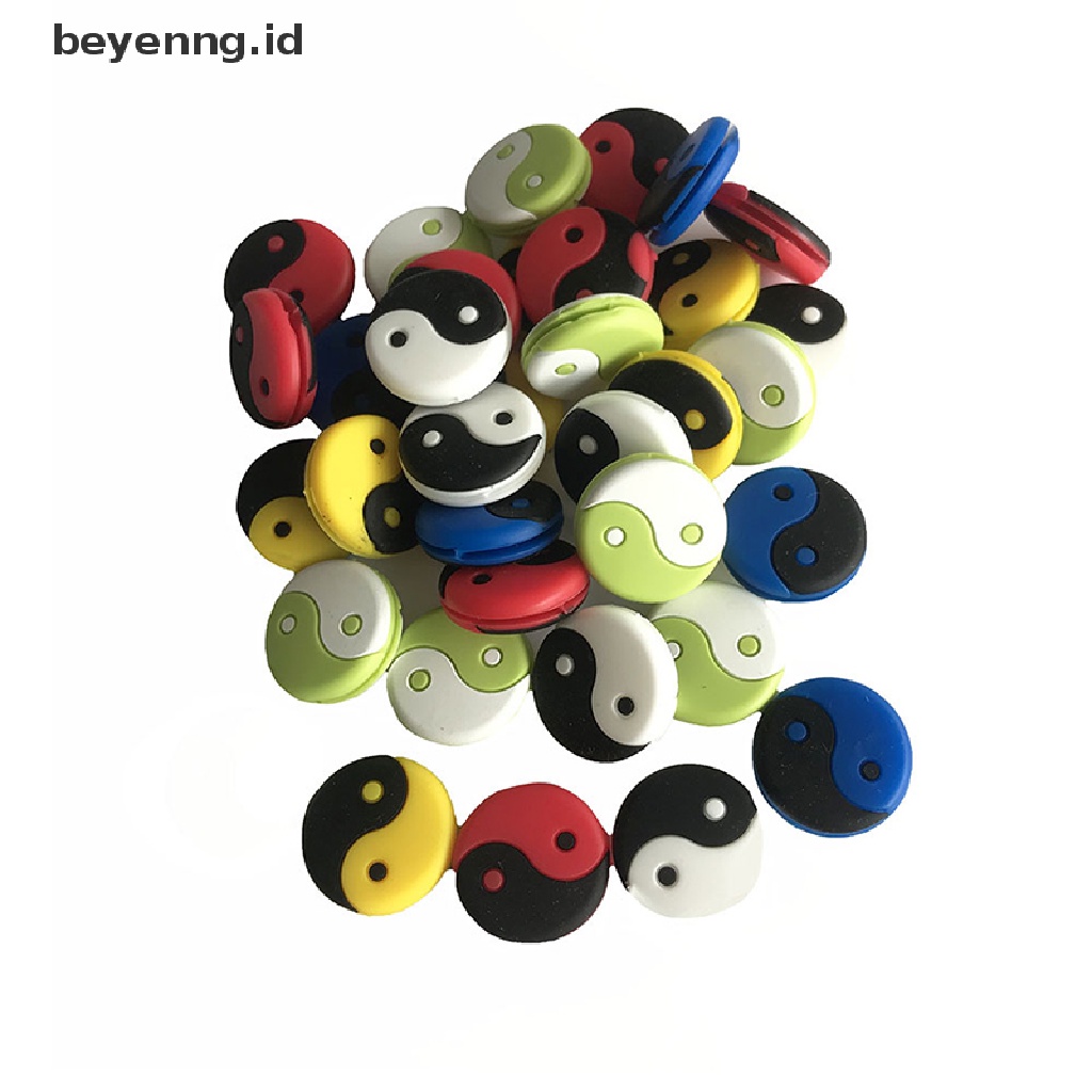 Beyen 10Pcs Silikon Raket Tenis shock absorber Tai Chi 5warna full Jaring Penyerap ID