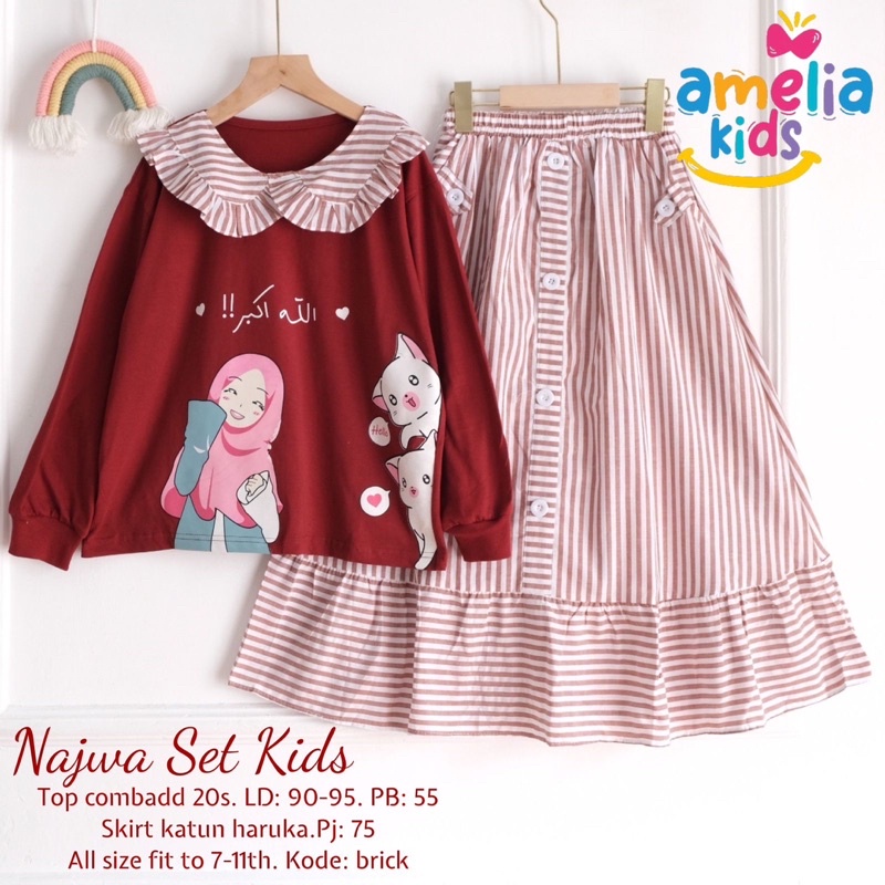 NAJWA SET KIDS SETELAN ROK ANAK