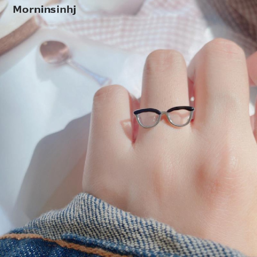 Mornin Cincin Kacamata Lucu Trendi Cincin Dapat Disesuaikan Bohemian Jari Cincin Perhiasan Accessorie id