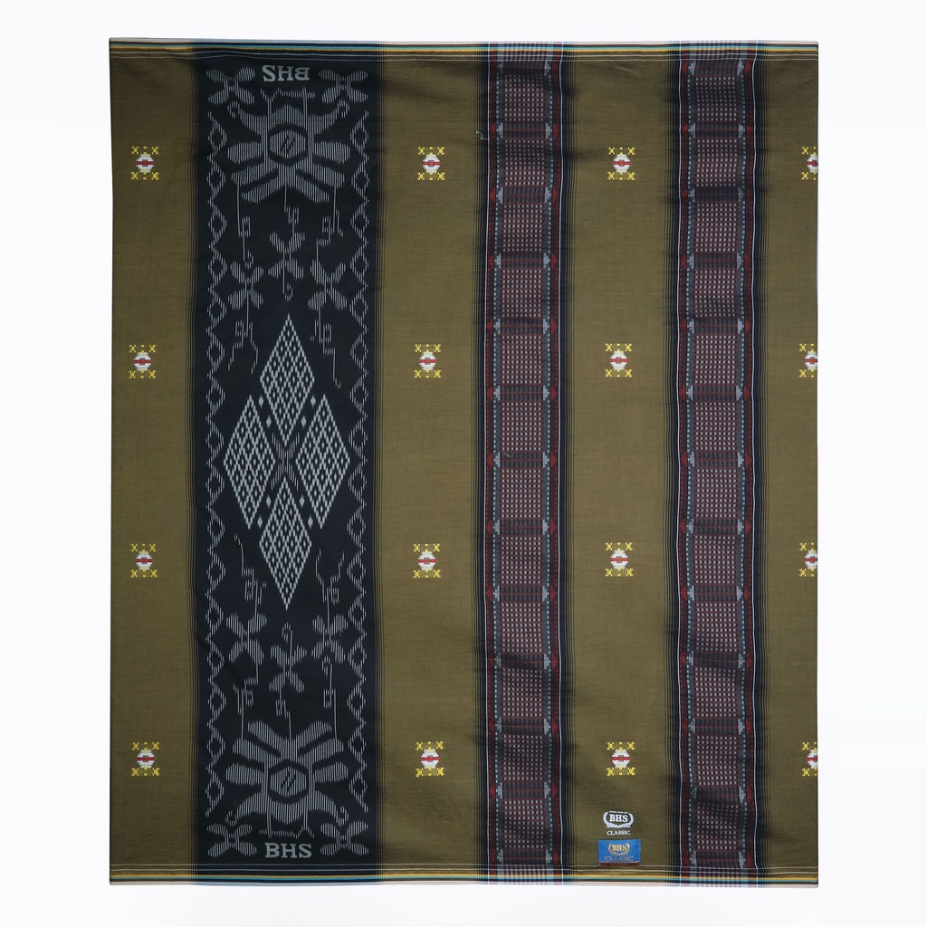 Sarung BHS Classic Gold Motif SSB Hitam Kuning / CLASSIC GOLD SSB