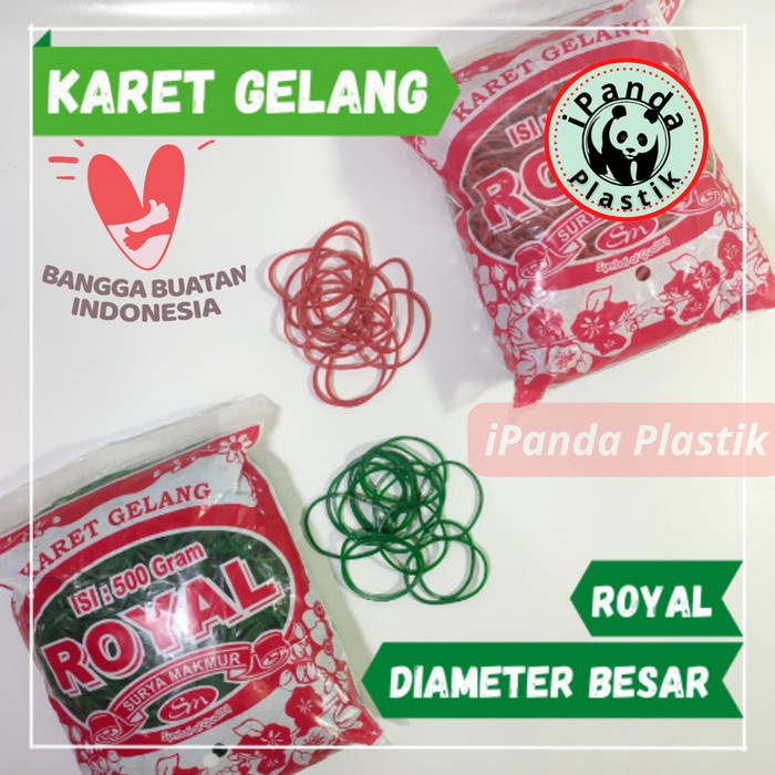 Karet Gelang Besar Royal 500 gram - Hijau