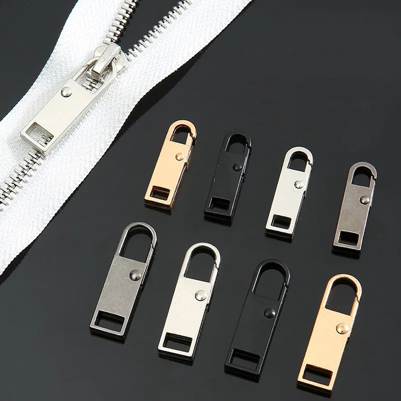 Universal Metal Zipper Puller Detachable Replacement Zipper Tarik Tab Pakaian Ransel Zip Sliders Repair Kit DIY Craft Jahit Aksesoris