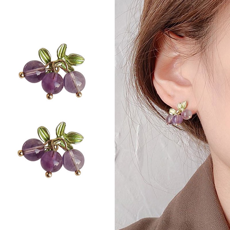 Jepang Korea Musim Panas Buah Segar Cherry Nanas Manis Sederhana Anting Fashion