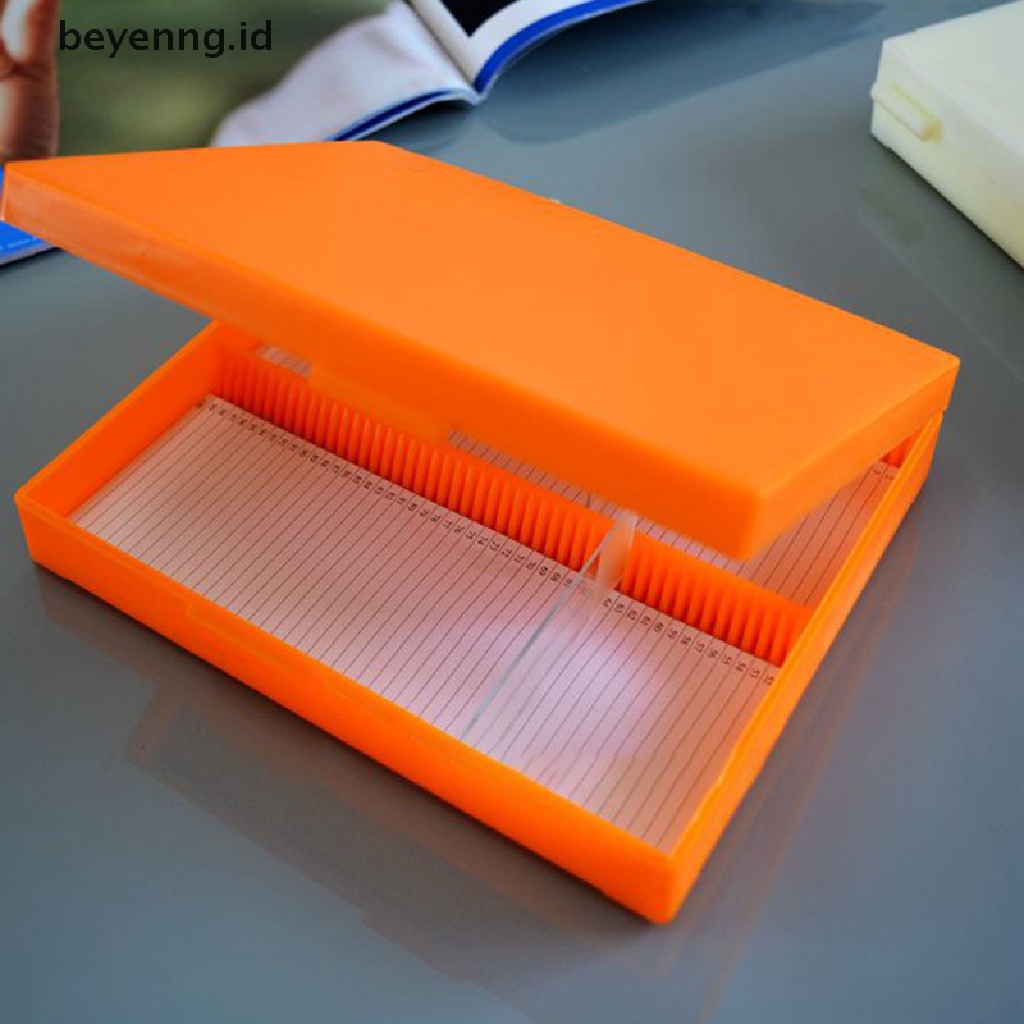 Beyen 25/50/100pcs Slides Bio Slice Box Slot Microscope Persegi Panjang Kaca Slide Box ID