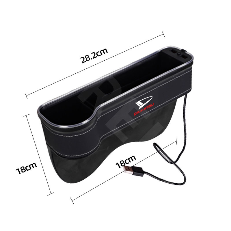 Daihatsu Kotak Penyimpanan Celah Jok Mobil LED Dengan port charging Seat Side Gap Slit Pocket Storage Untuk Rocky Taruna Ayla Ceria Classy Taft Sigra Xenia