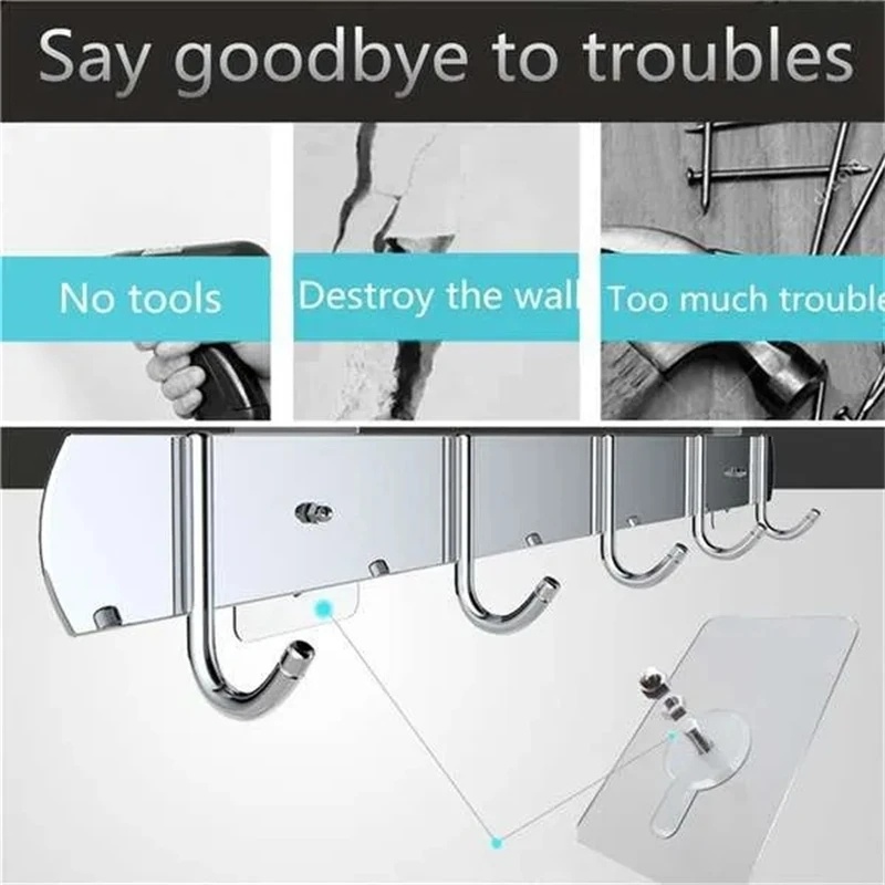 [Unggulan] Kait Gambar Dinding 10pcs Bebas Pukulan Perekat Kuat Sekrup Stiker Dapur Kamar Mandi Sekrup Kait Gantungan PVC Perekat Paku Poster Dinding Seamless Wall Hook