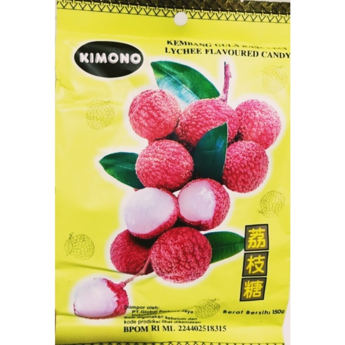 permen leci kimono lychee candy 150 gr/kimono lychee candy FM