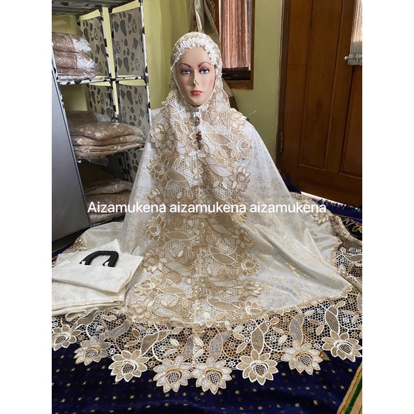 [New Arrival] Mukenah Lebaran Mukena Foill Prada Seroja Two Ton Full Kd Free Ongkir I66 / Mukena Dew